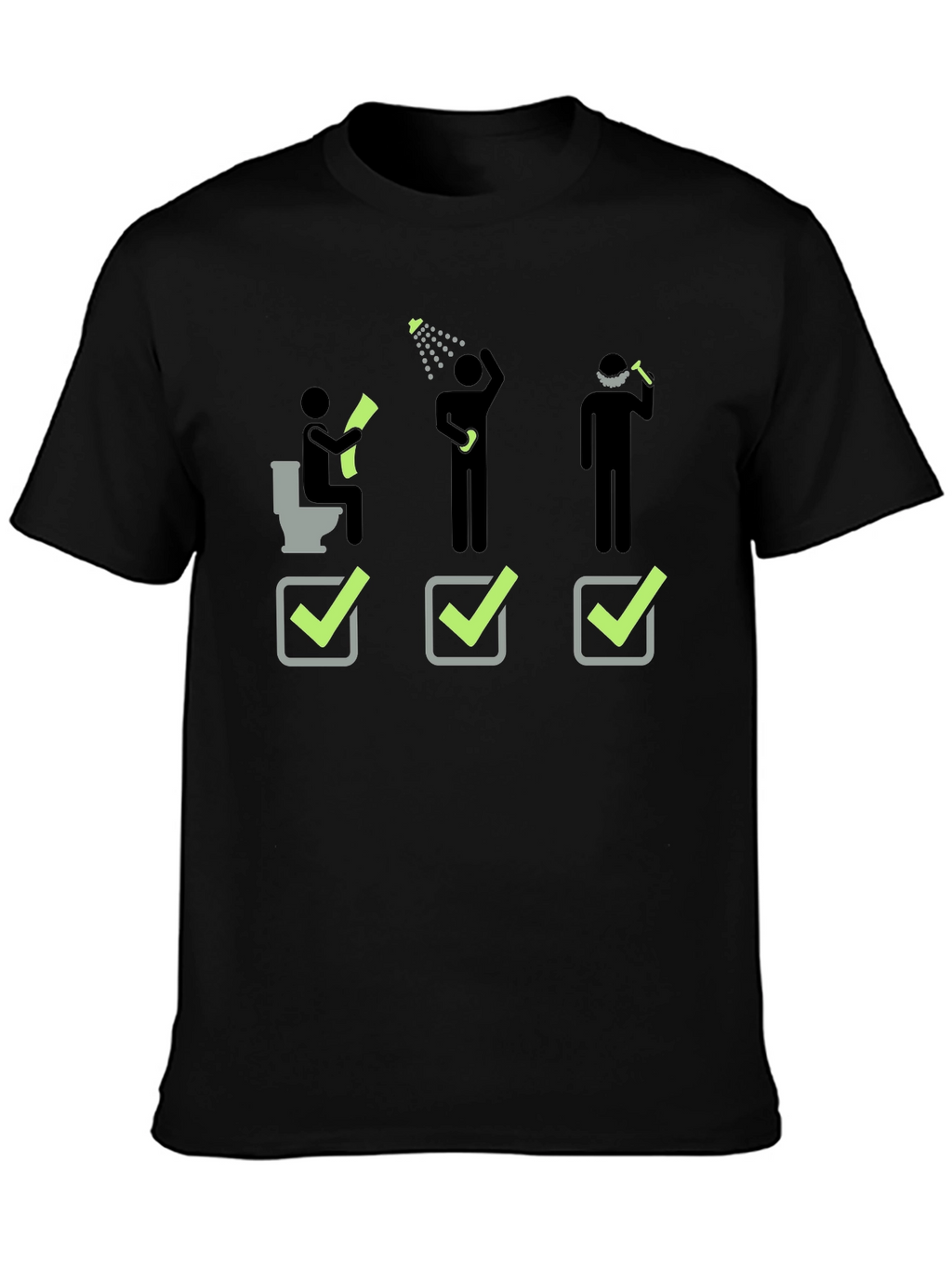 Funny Daily Checklist Black T-Shirt