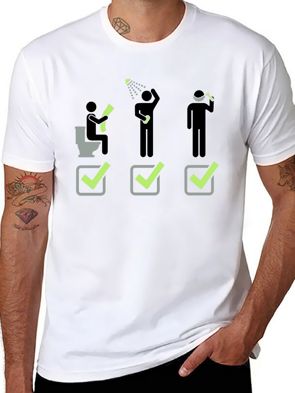 Funny Daily Checklist Black T-Shirt