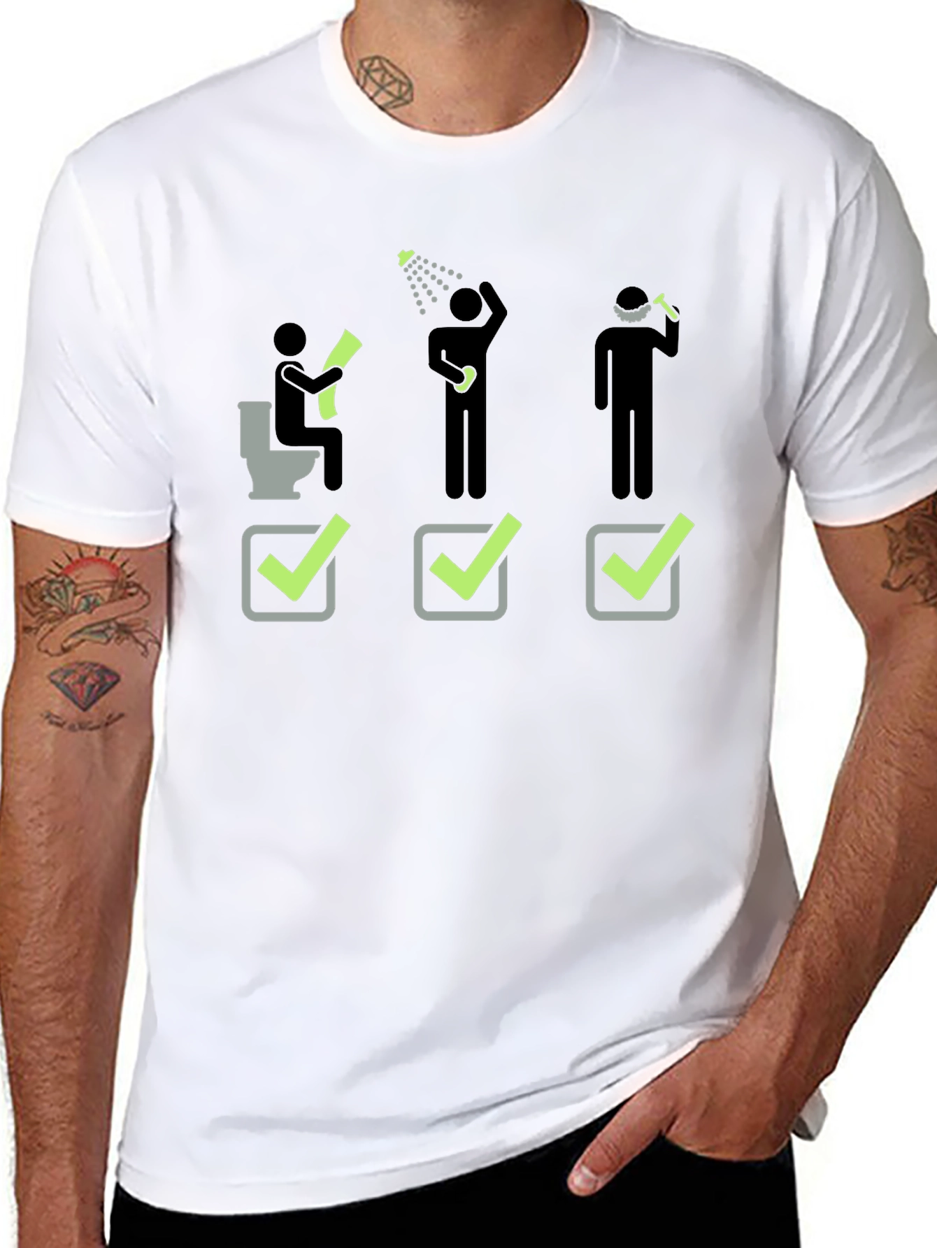 Funny Daily Checklist Black T-Shirt