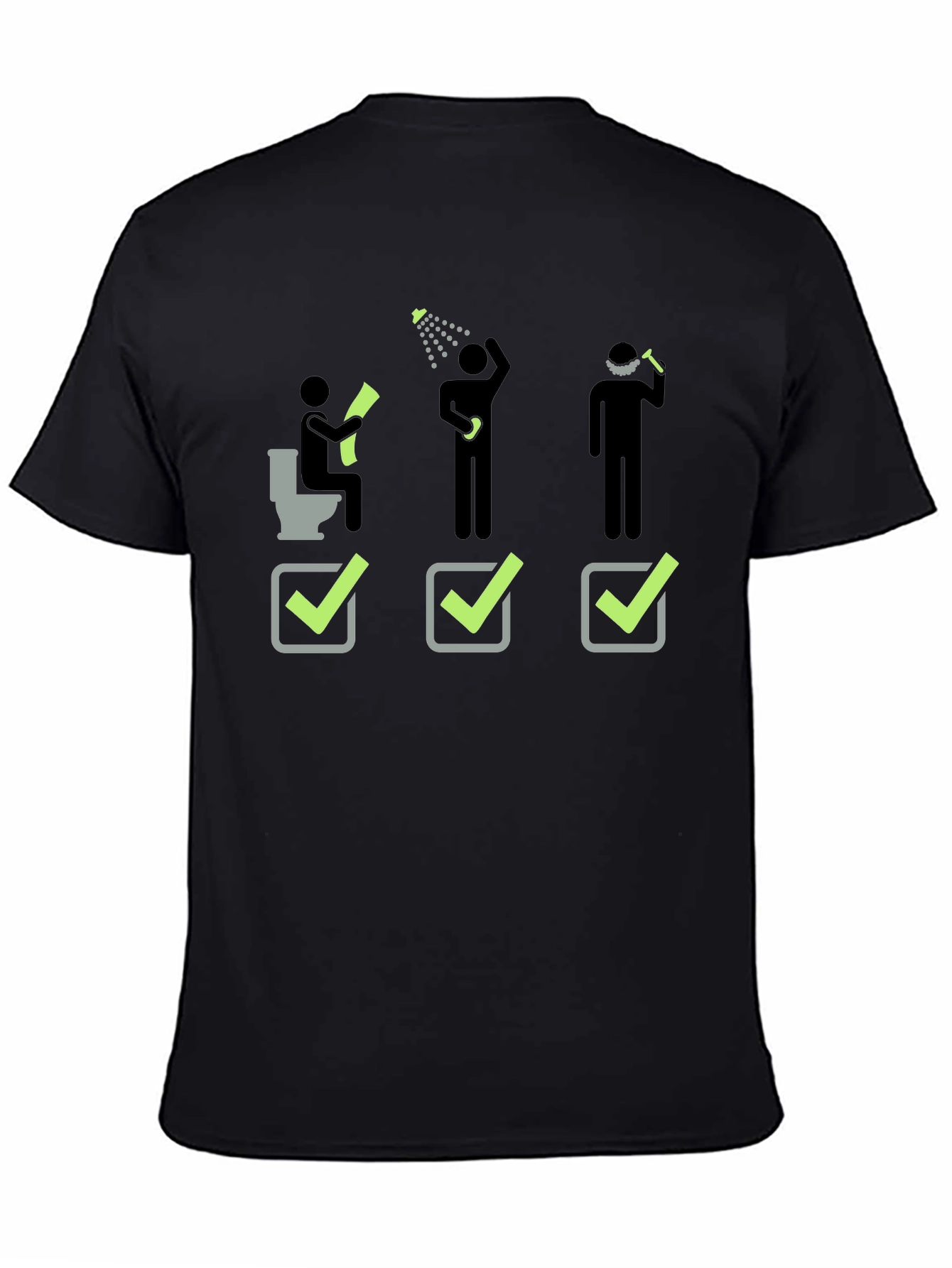 Funny Daily Checklist Black T-Shirt