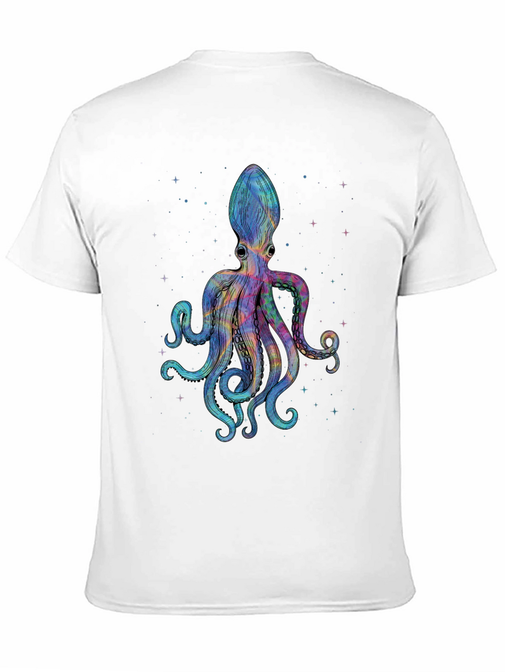 Cosmic Octopus Graphic Tee - Black Cotton Comfort
