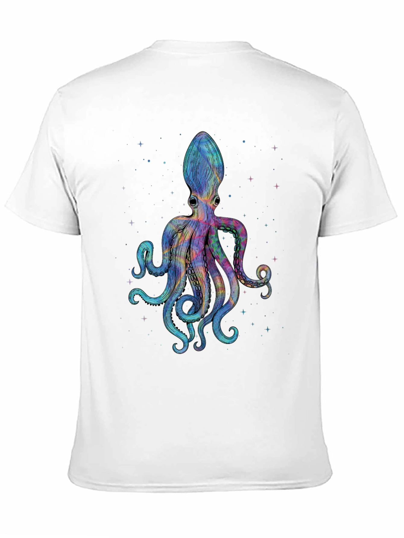 Cosmic Octopus Graphic Tee - Black Cotton Comfort
