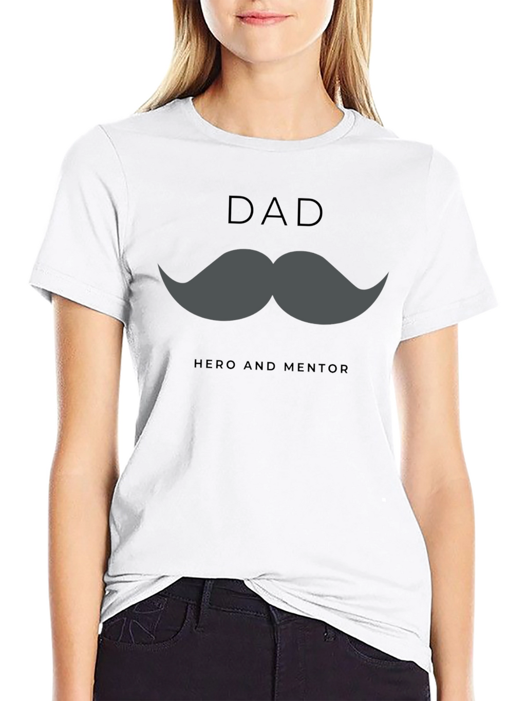 Dad Hero & Mentor Graphic T-Shirt - Black