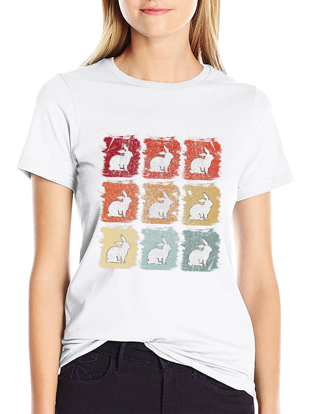 Retro Rabbit Graphic T-Shirt