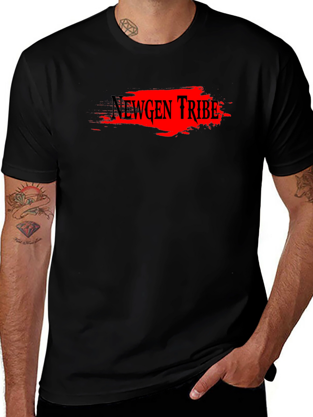 Newgen Tribe Black Graphic Tee
