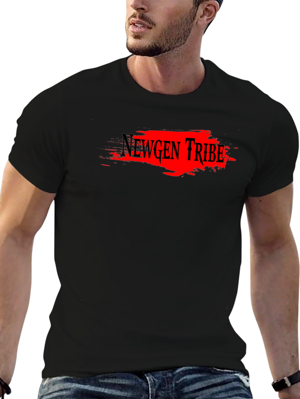 Newgen Tribe Black Graphic Tee