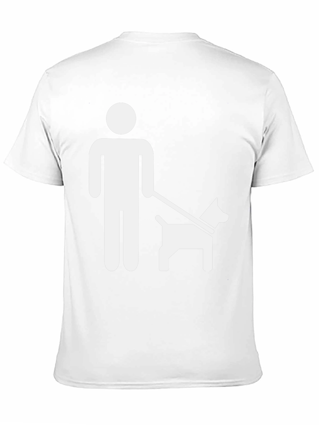 Dog Walker Graphic Tee - Black Cotton Casual T-Shirt