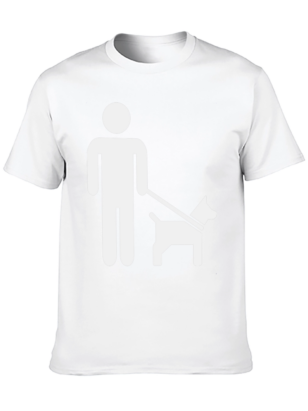 Dog Walker Graphic Tee - Black Cotton Casual T-Shirt