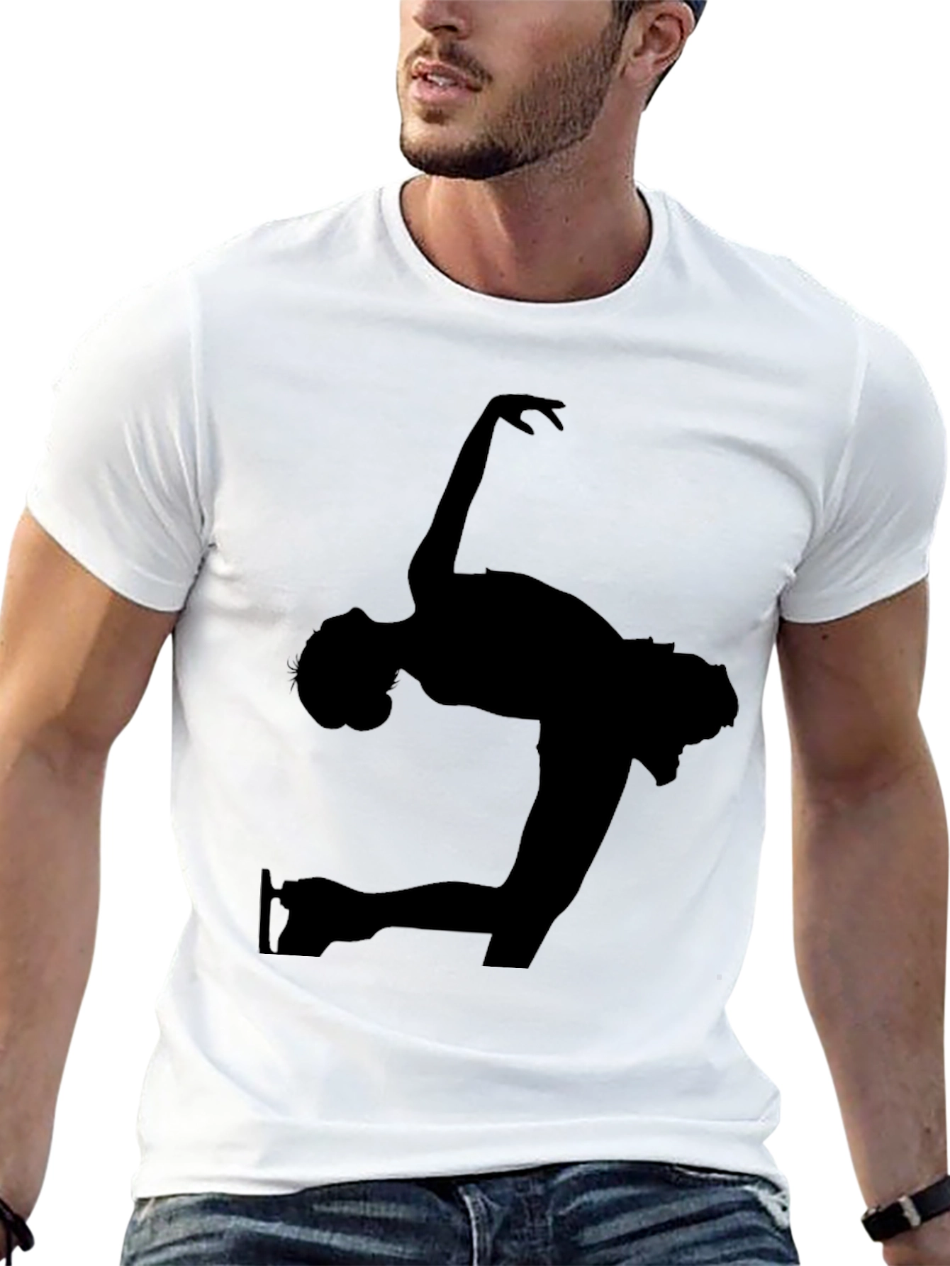 Ballerina Silhouette Graphic Tee - Classic Black