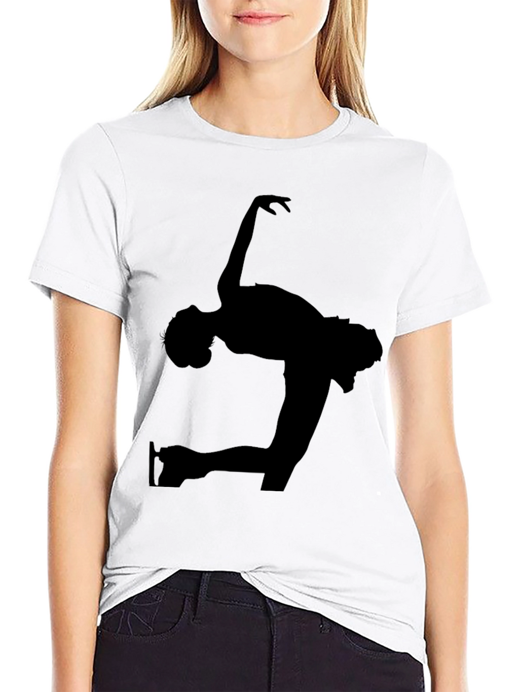 Ballerina Silhouette Graphic Tee - Classic Black