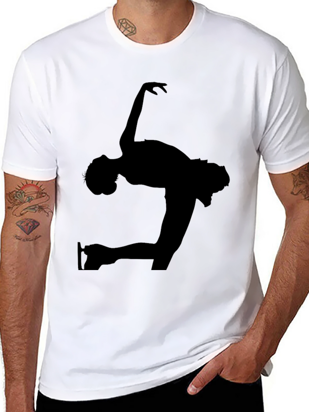 Ballerina Silhouette Graphic Tee - Classic Black
