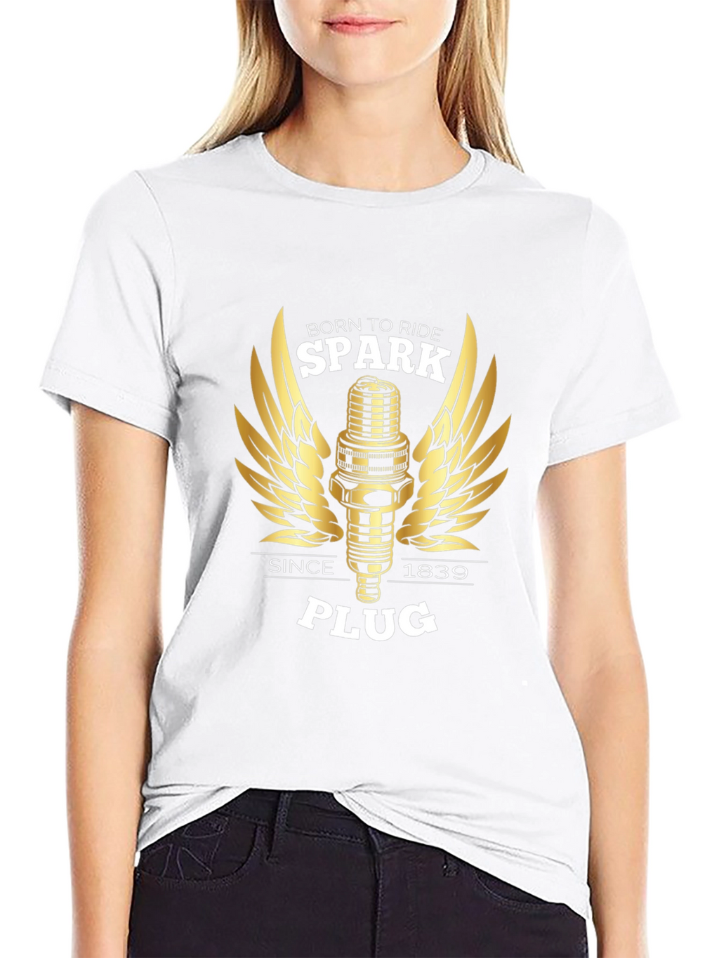 Born to Ride Spark Plug Graphic Tee