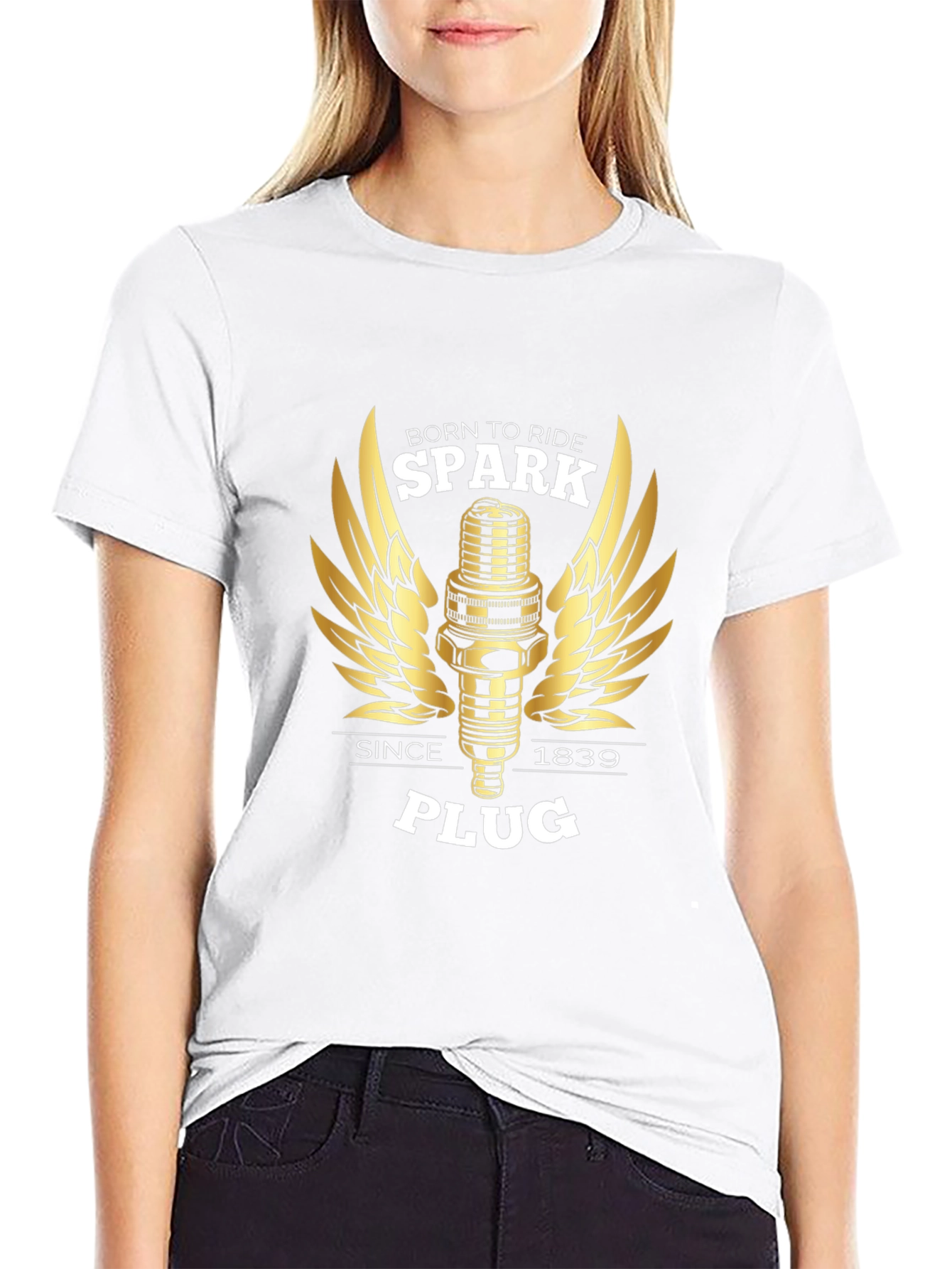 Born to Ride Spark Plug Graphic Tee