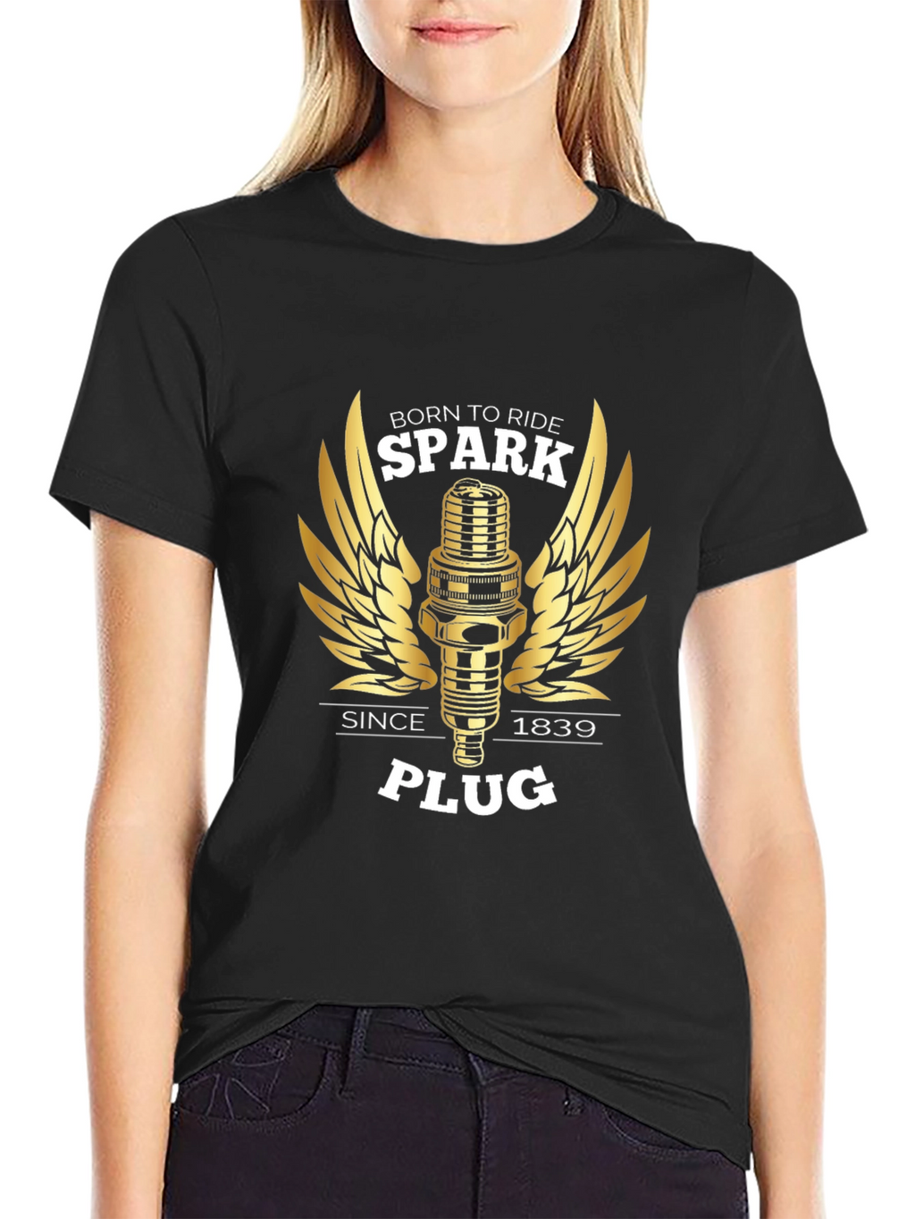 Born to Ride Spark Plug Graphic Tee
