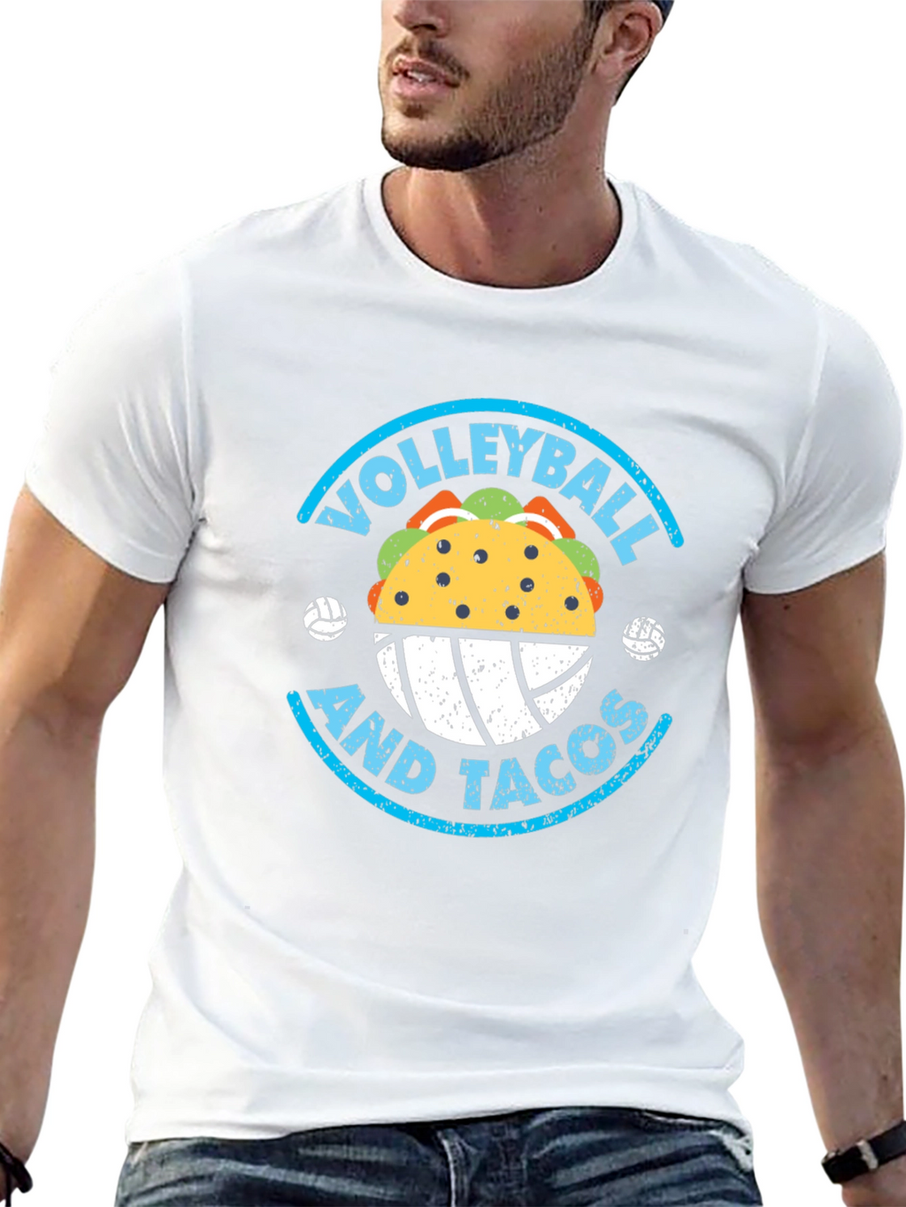 Volleyball and Tacos Graphic Tee