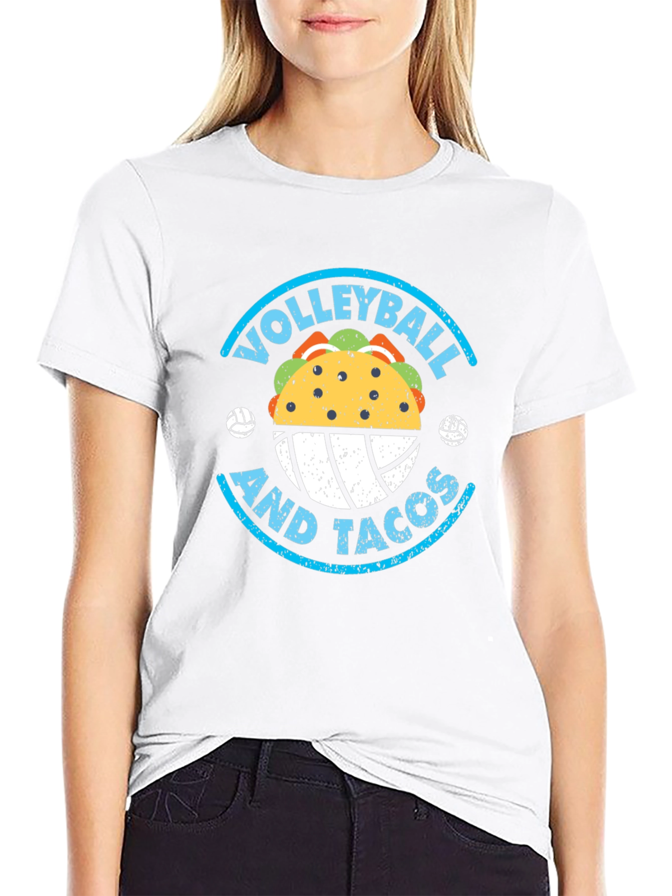 Volleyball and Tacos Graphic Tee