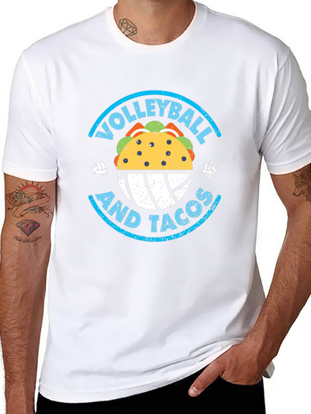 Volleyball and Tacos Graphic Tee