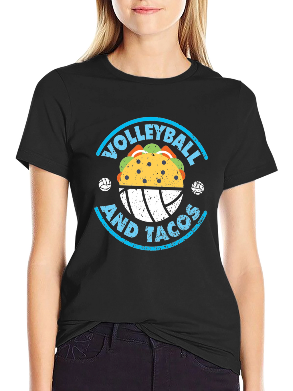 Volleyball and Tacos Graphic Tee