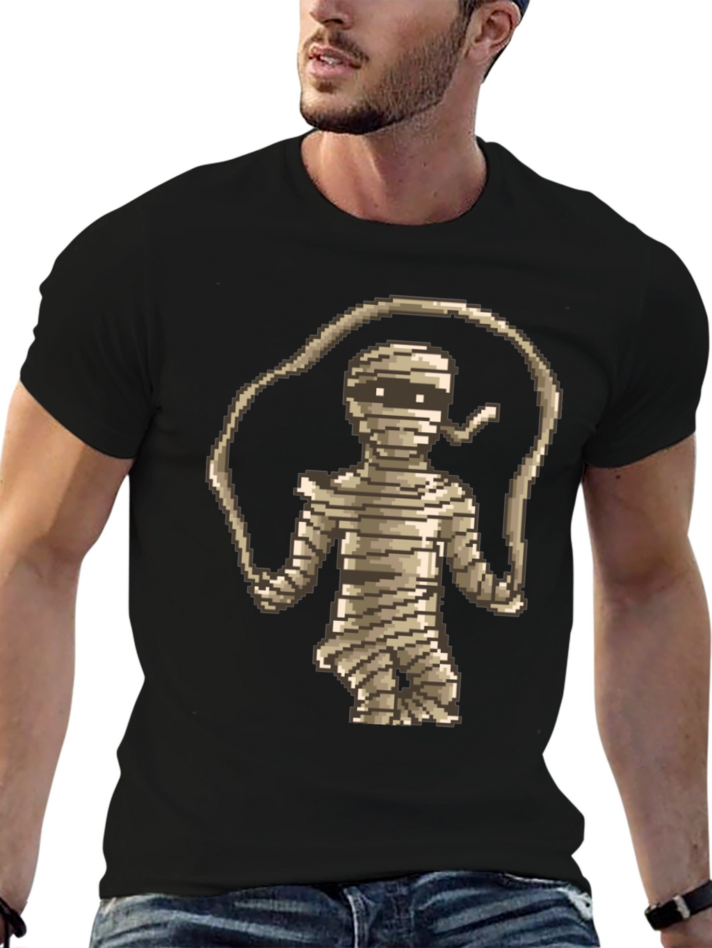 Pixel Mummy T-Shirt - Retro Gaming Style