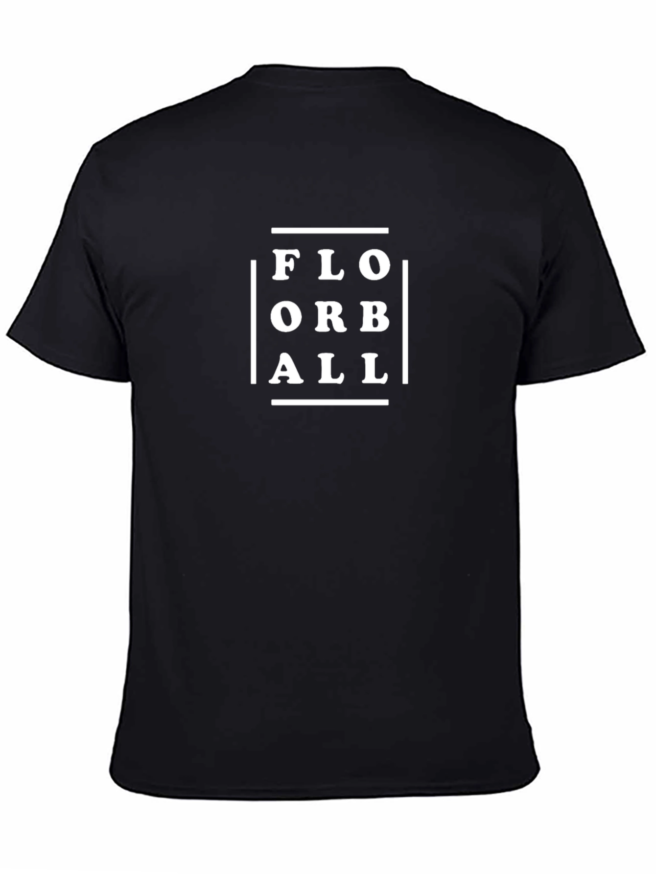 Florball Graphic Tee - Black Cotton T-Shirt