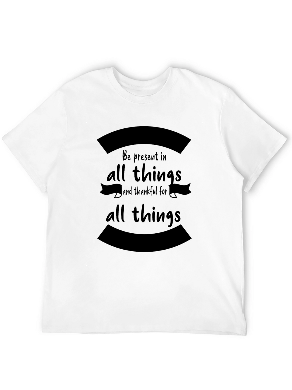 Present in All Things Black Graphic T-Shirt