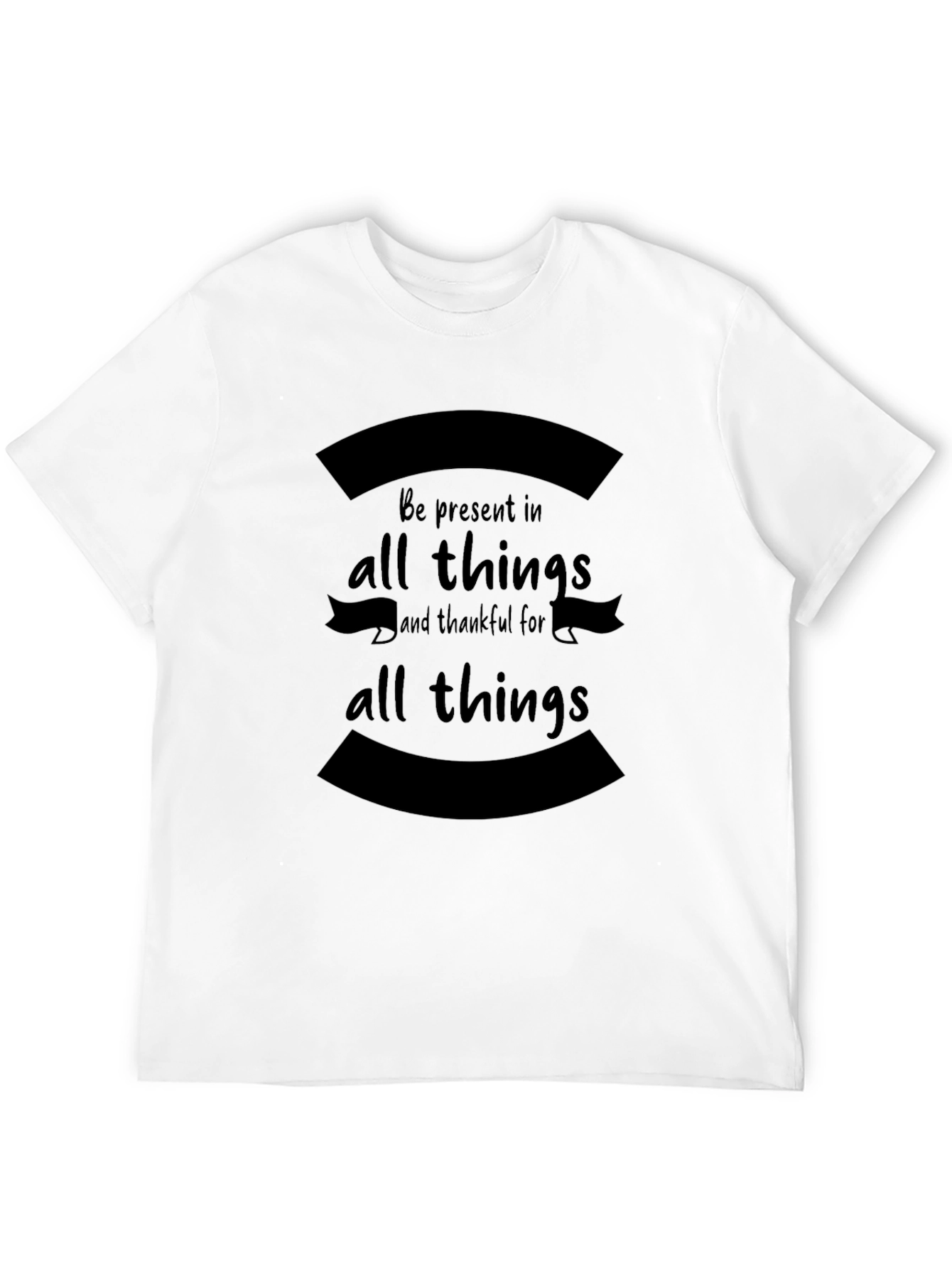 Present in All Things Black Graphic T-Shirt