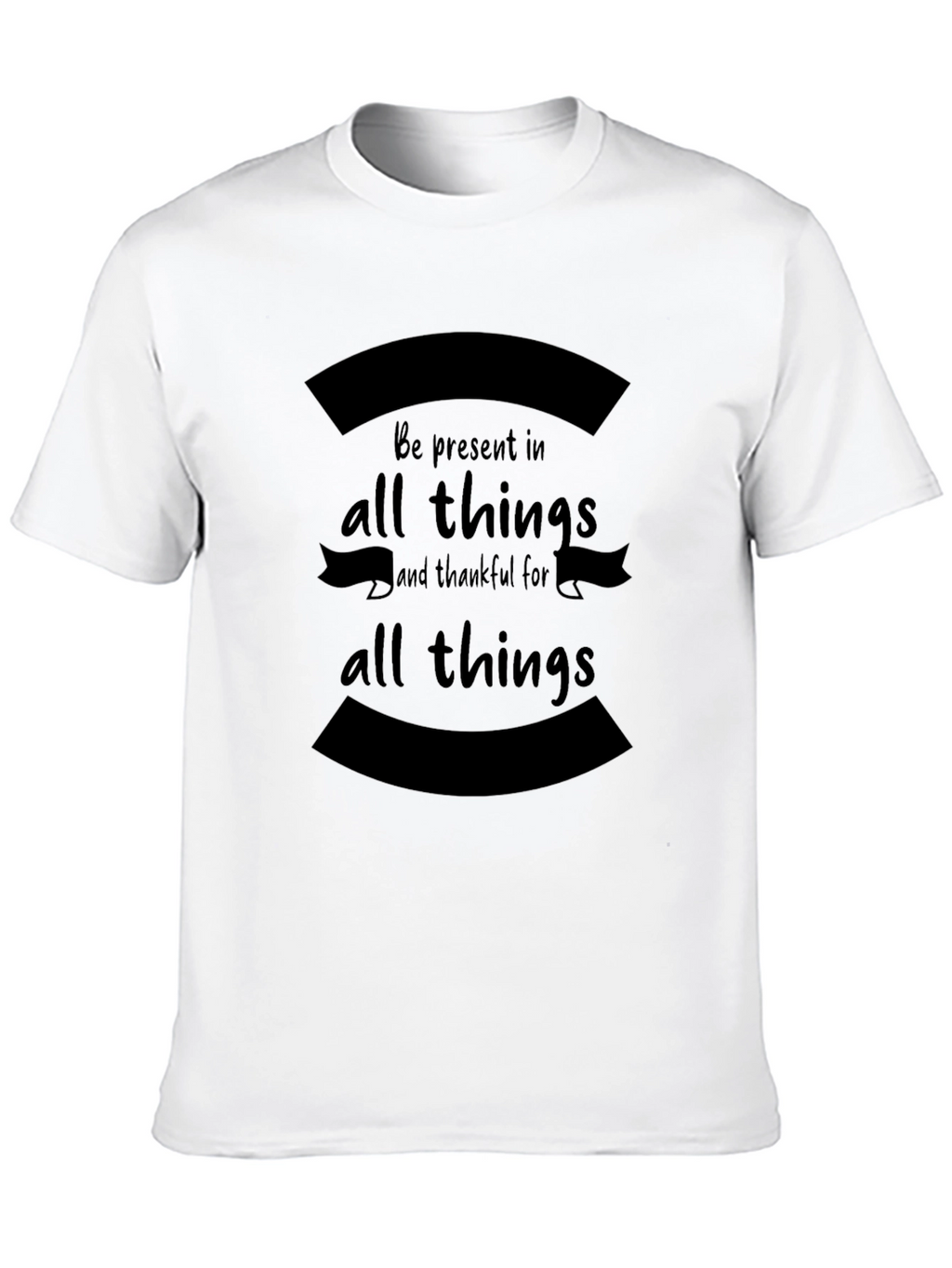 Present in All Things Black Graphic T-Shirt