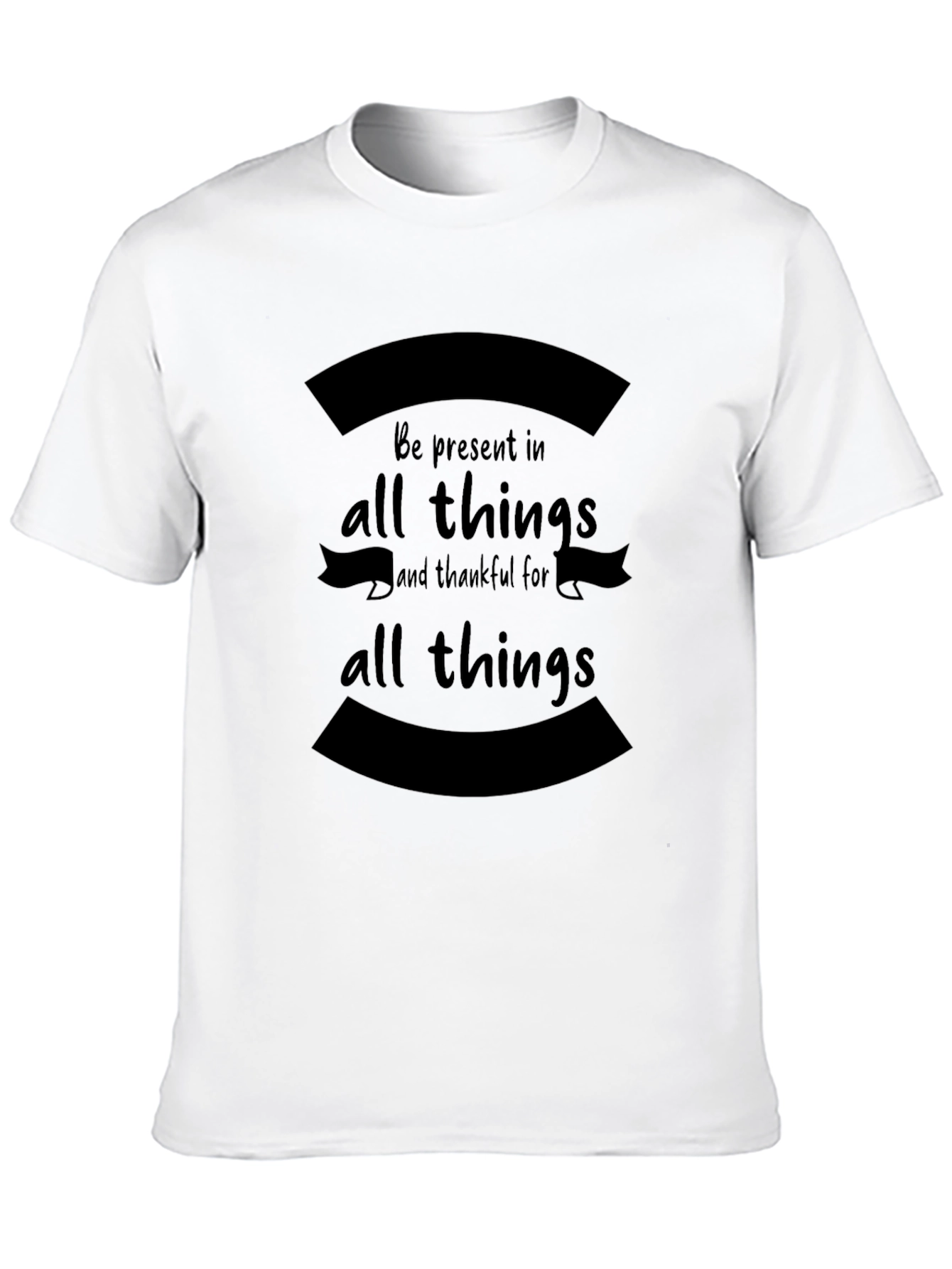 Present in All Things Black Graphic T-Shirt