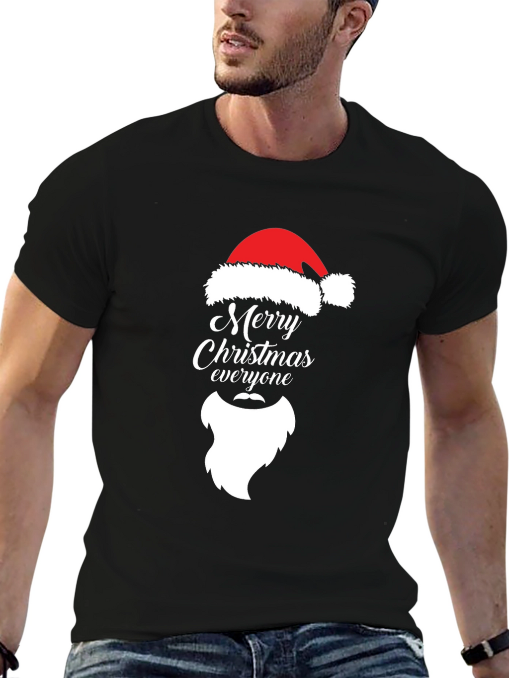 Merry Christmas Santa Hat T-Shirt