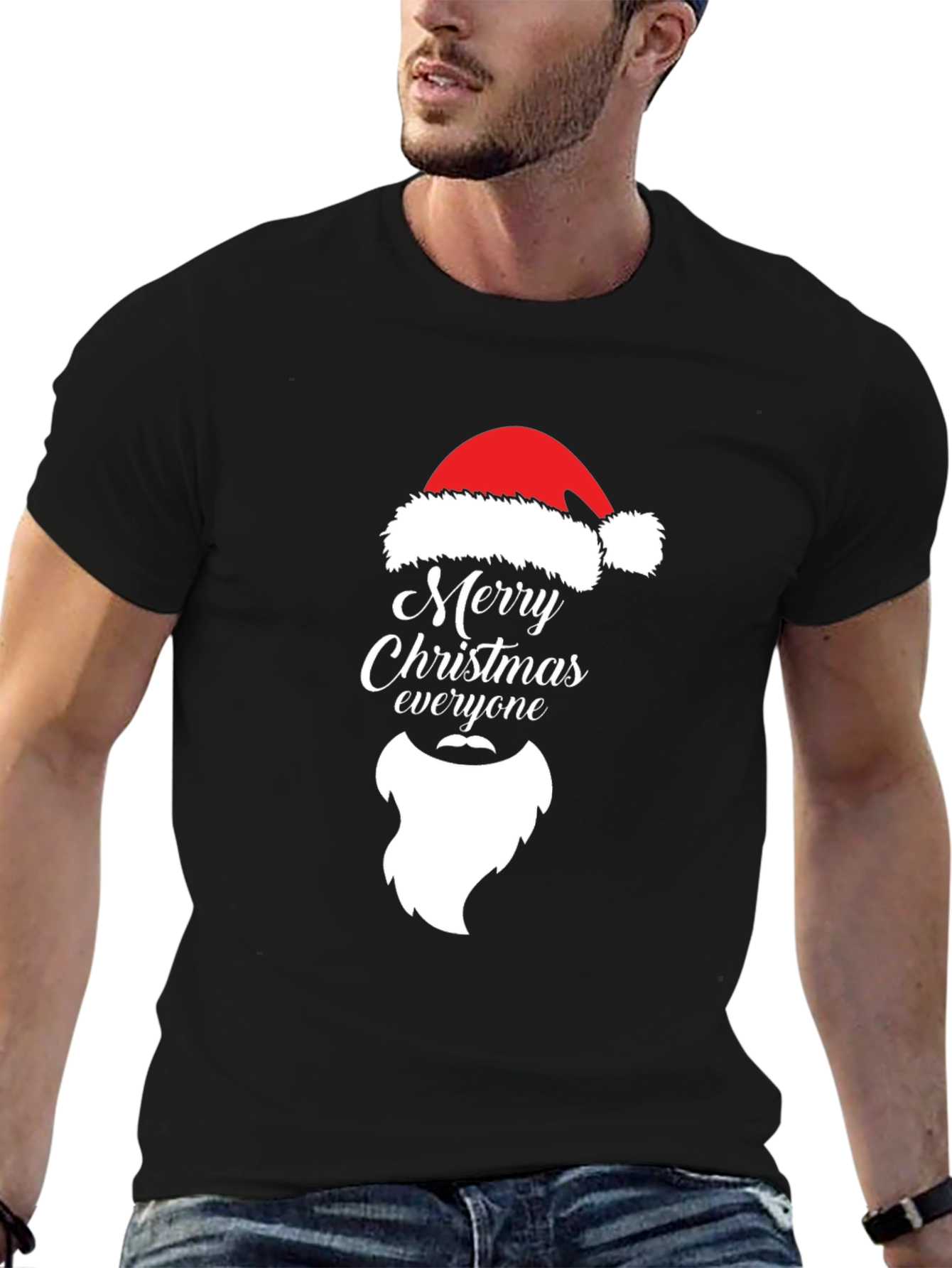 Merry Christmas Santa Hat T-Shirt