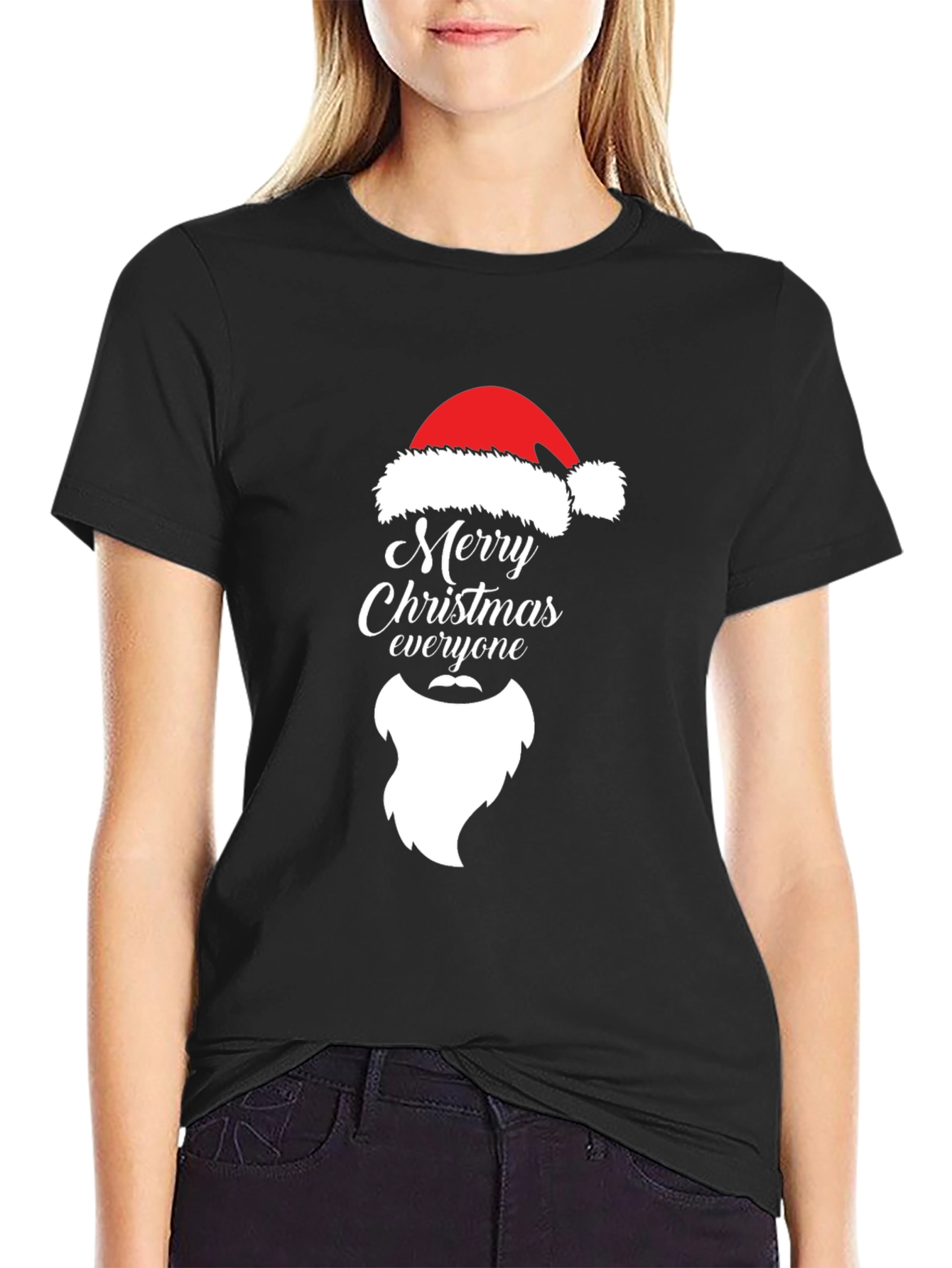 Merry Christmas Santa Hat T-Shirt