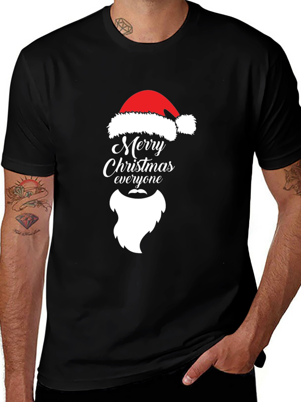 Merry Christmas Santa Hat T-Shirt
