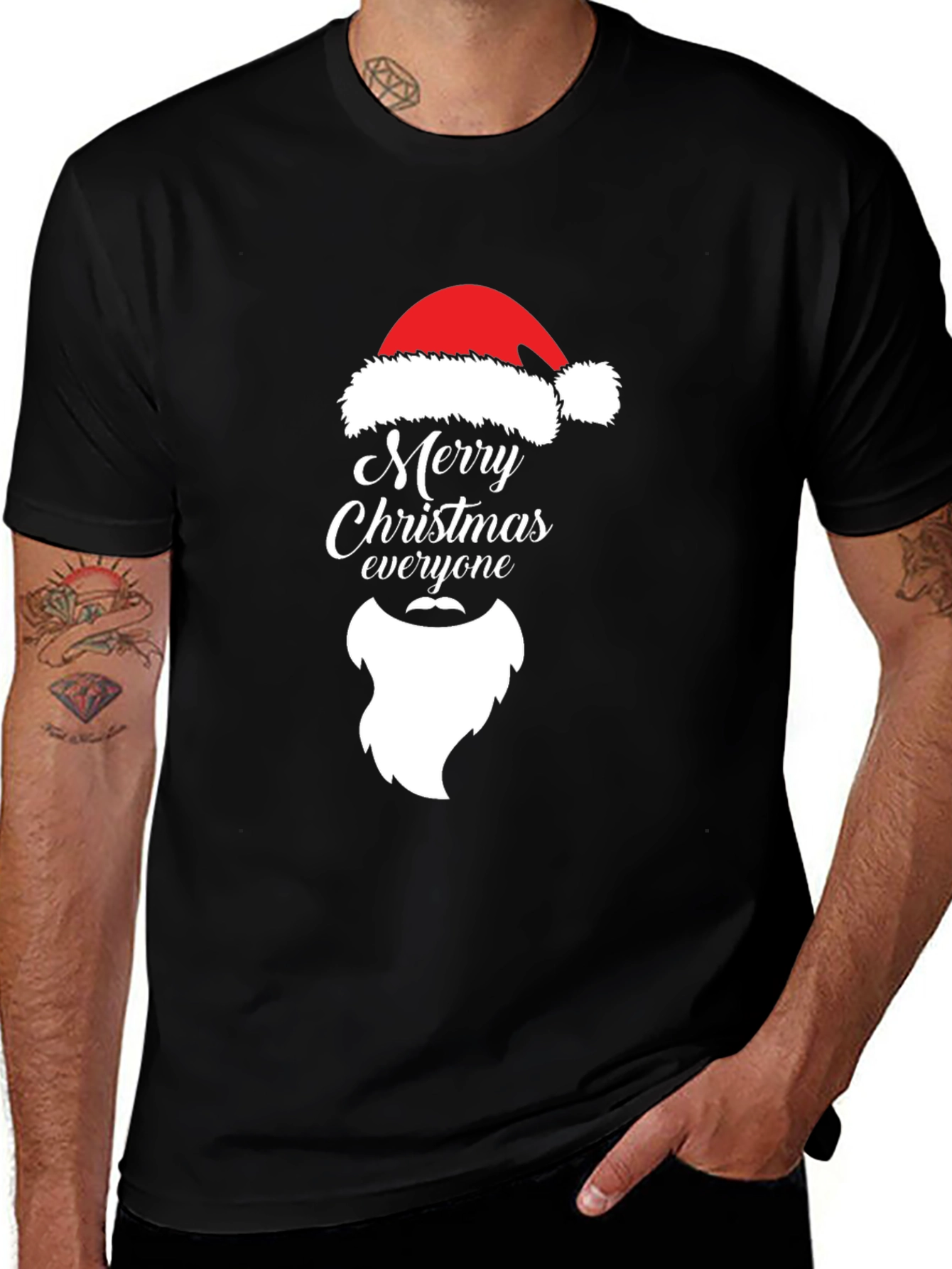 Merry Christmas Santa Hat T-Shirt