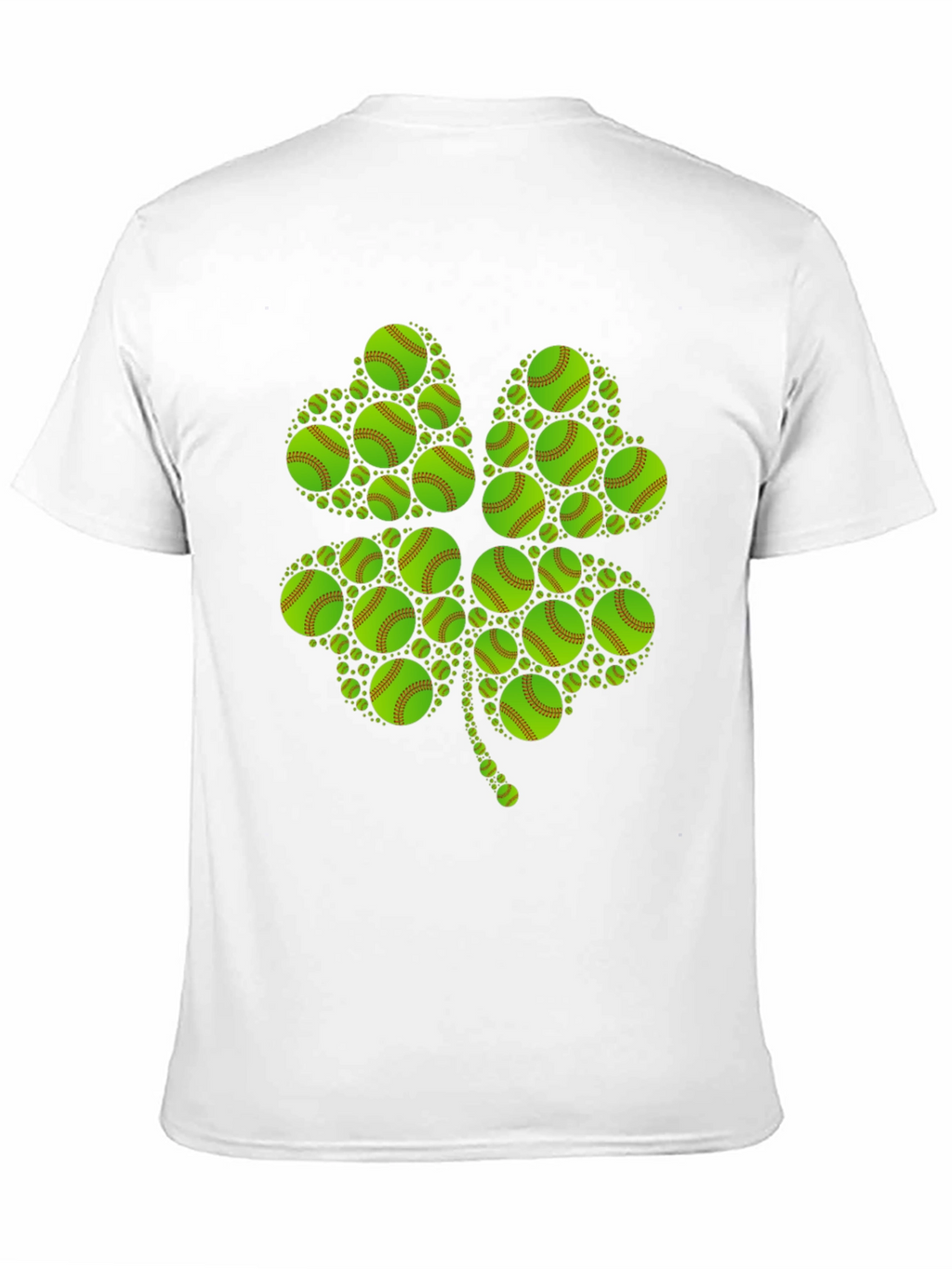St. Patricks Day Softball Clover T-Shirt