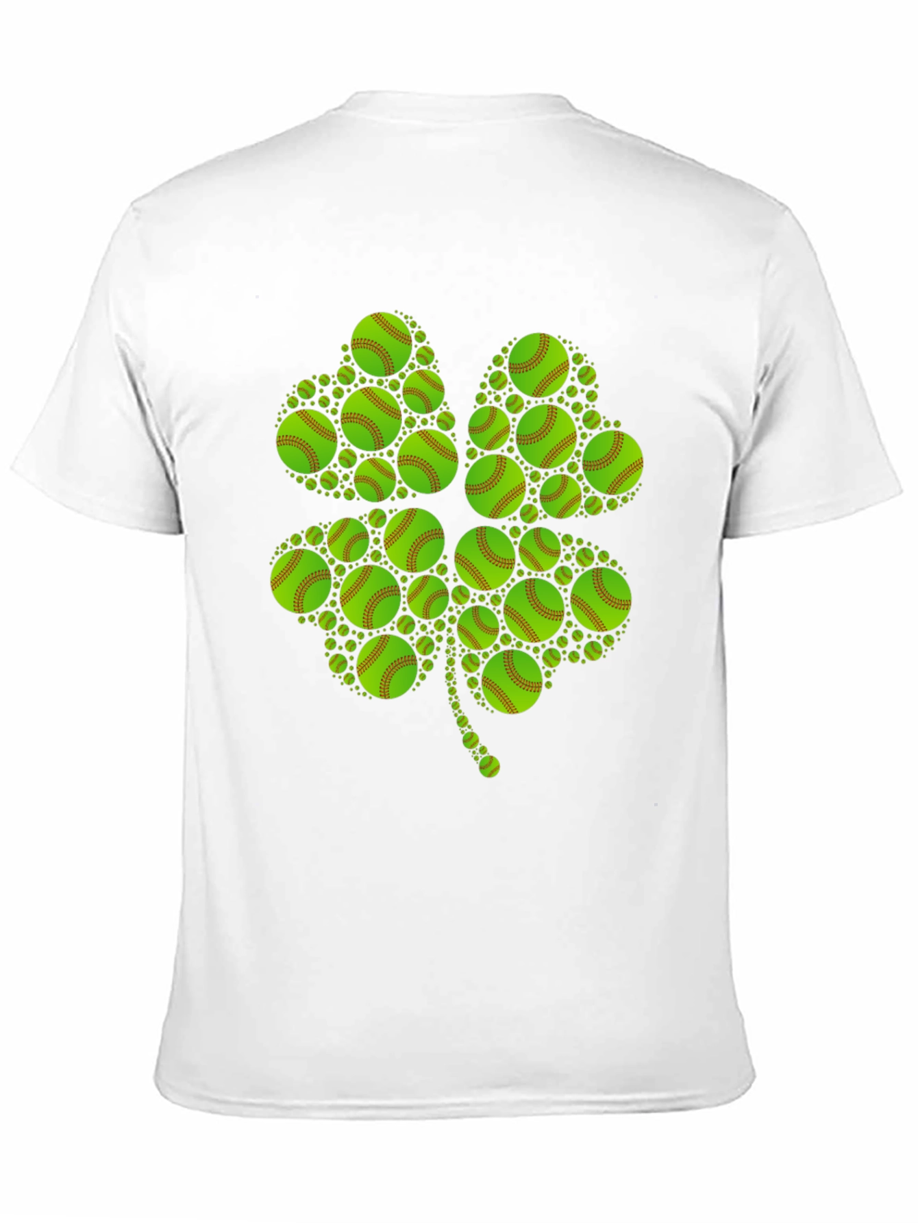 St. Patricks Day Softball Clover T-Shirt