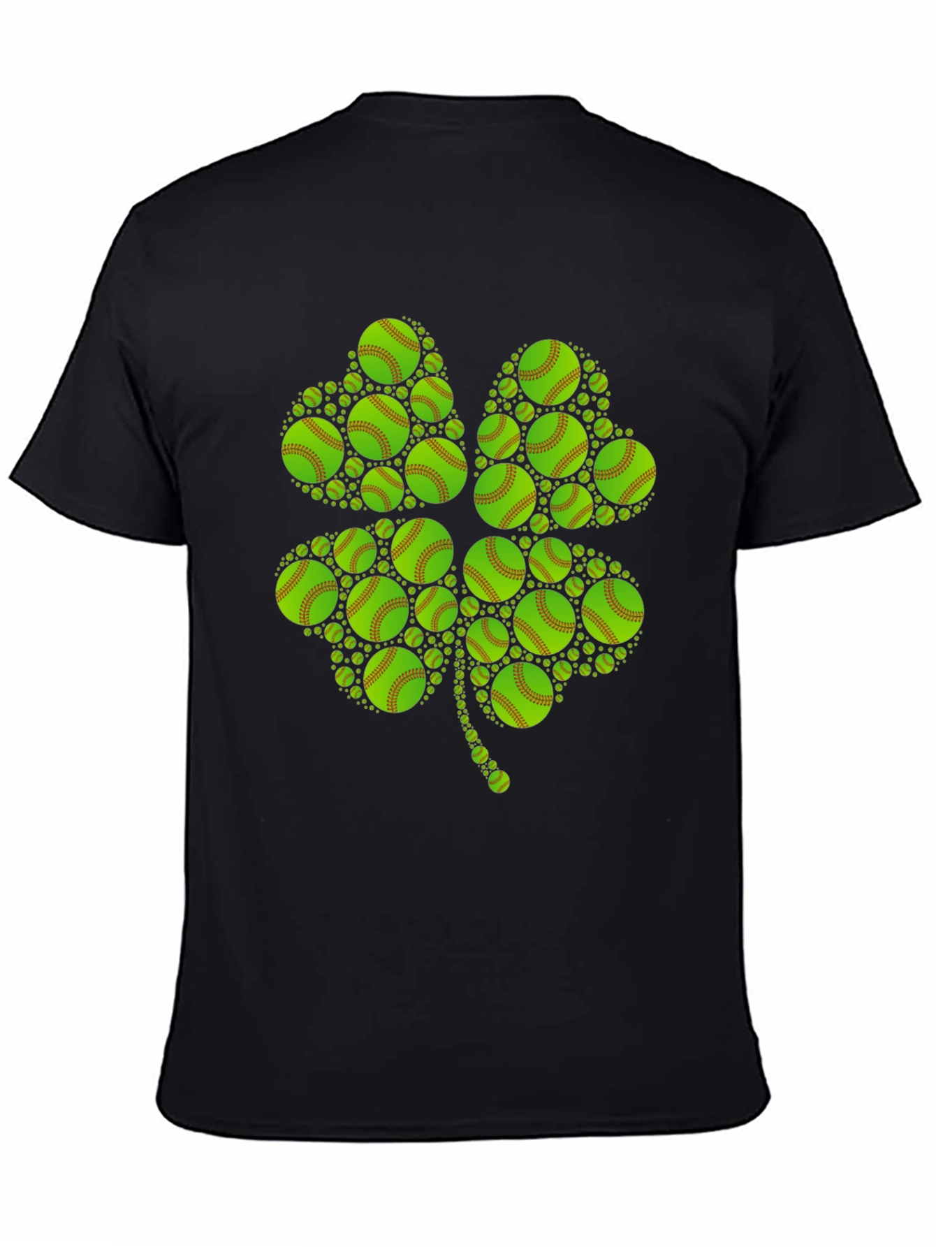 St. Patricks Day Softball Clover T-Shirt