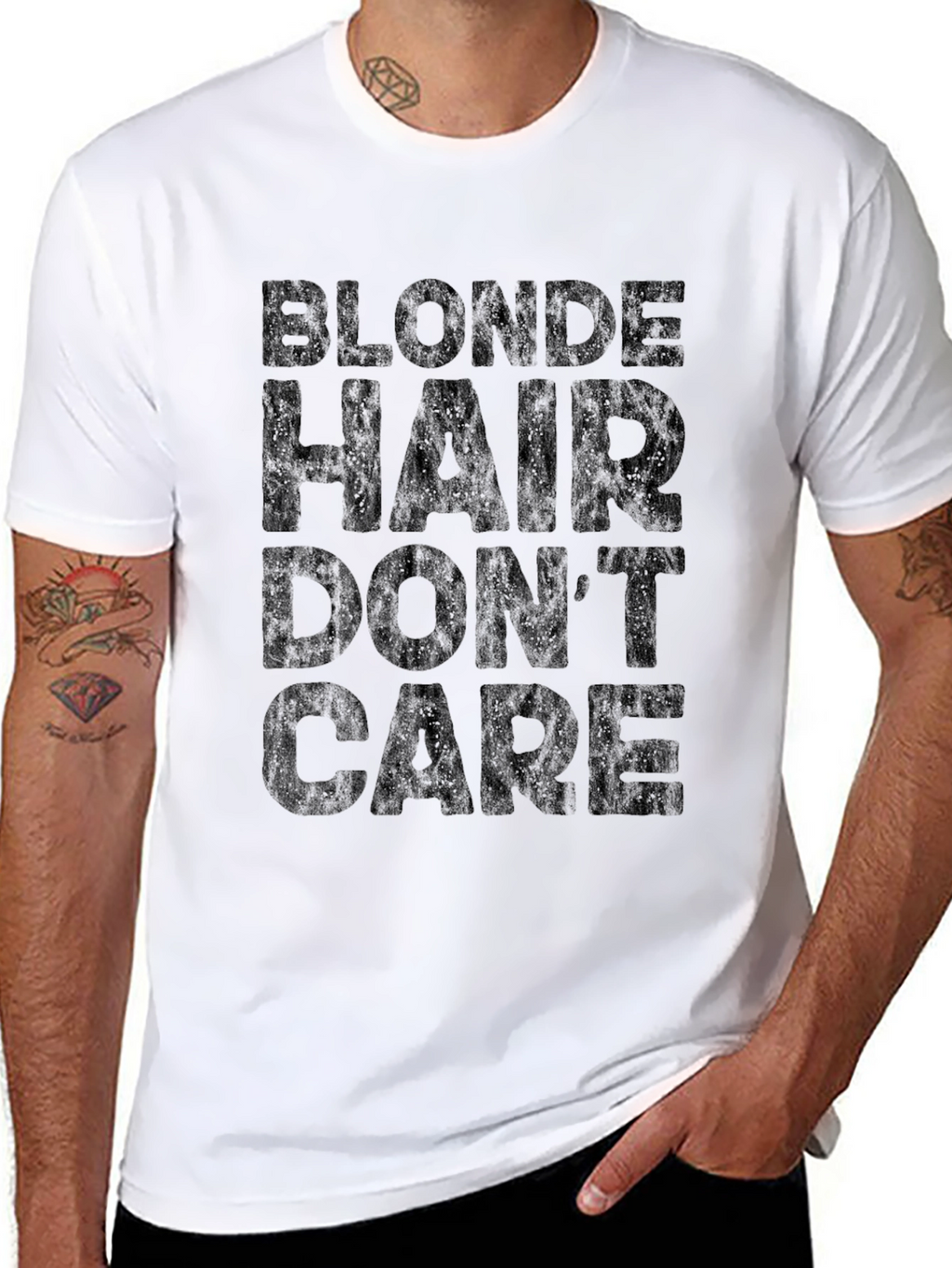 Blonde Hair Dont Care Graphic Tee - Unisex