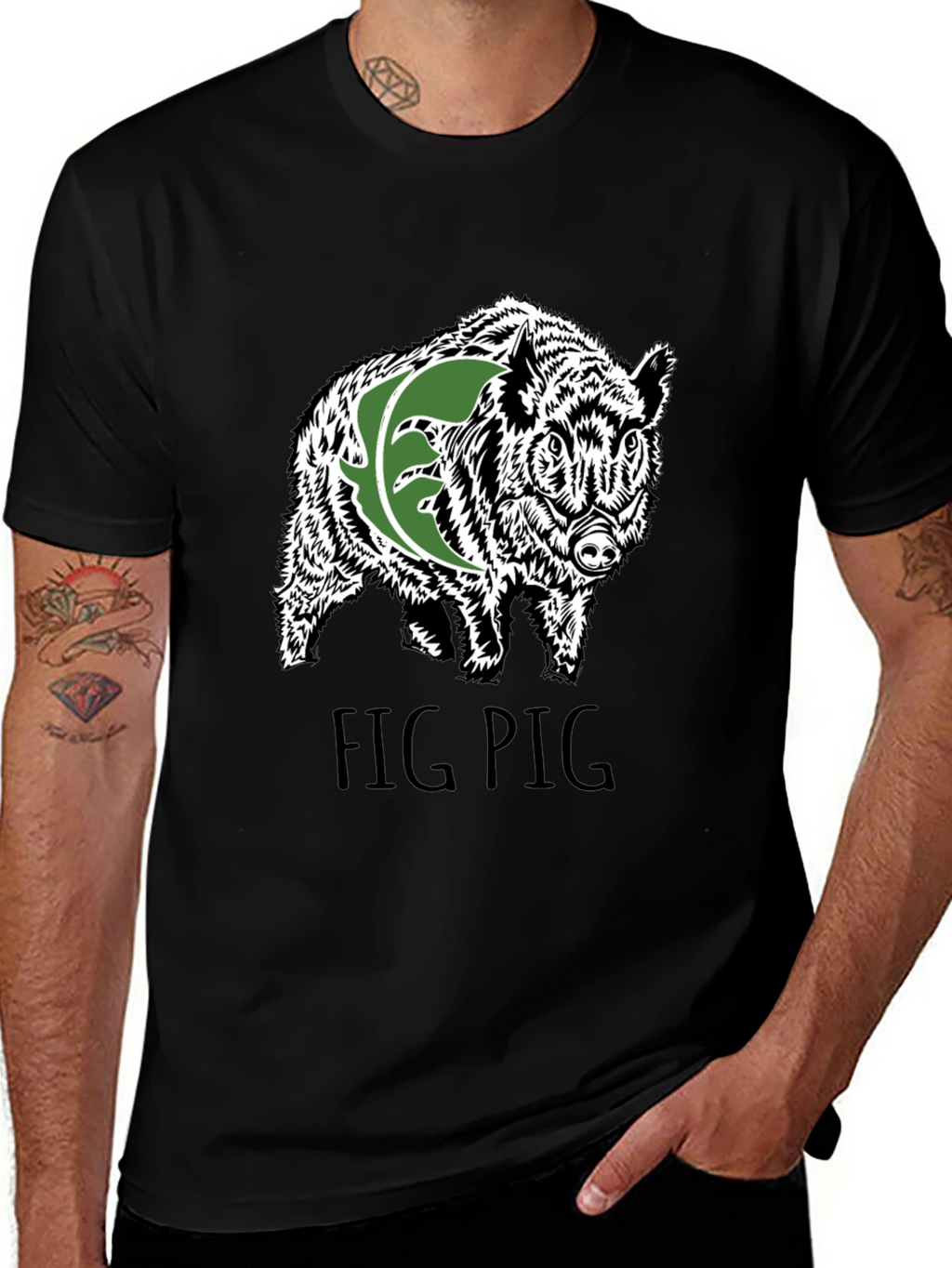 Fig Pig Black T-Shirt