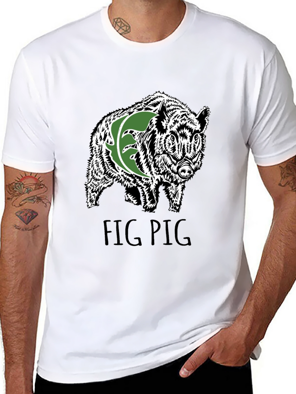 Fig Pig Black T-Shirt