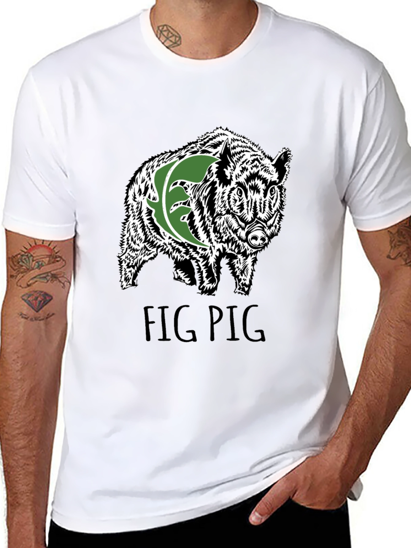 Fig Pig Black T-Shirt