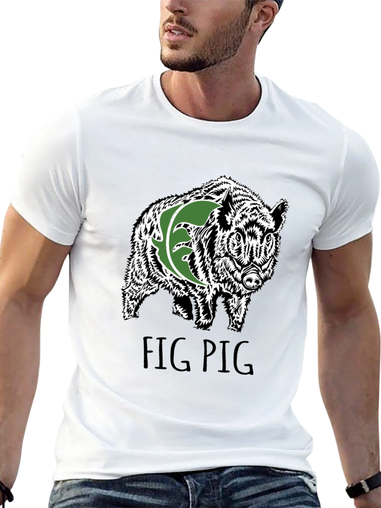 Fig Pig Black T-Shirt