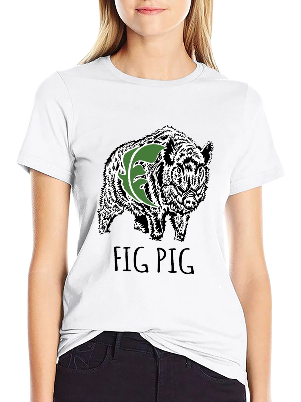 Fig Pig Black T-Shirt