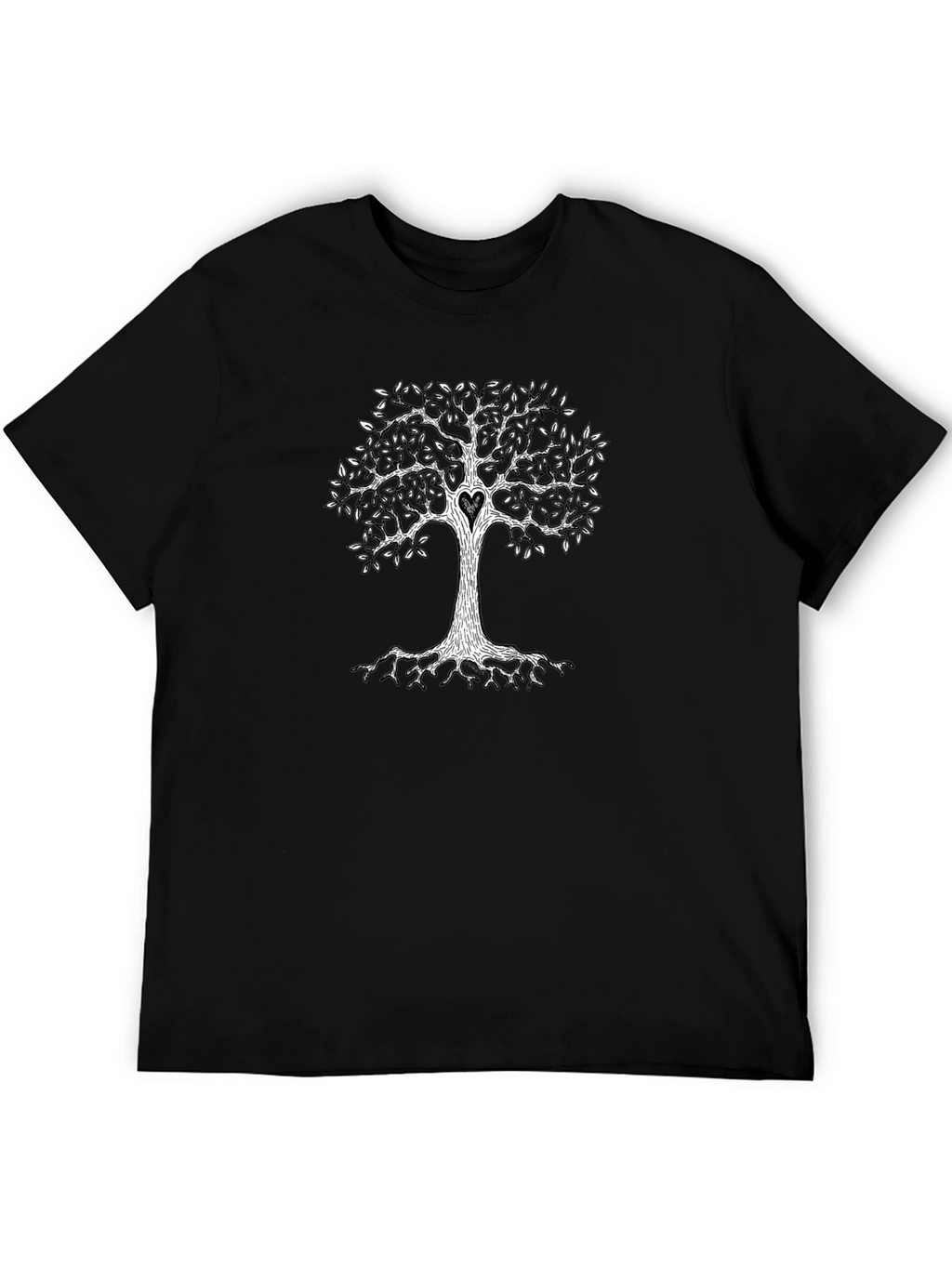 Tree of Life Heart Graphic Tee - Black