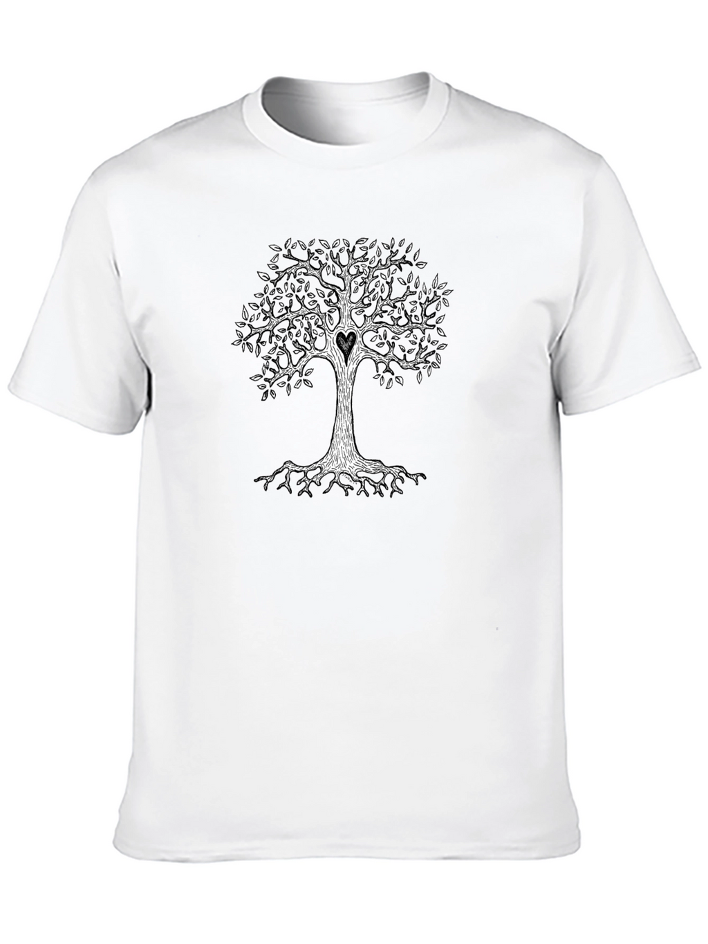 Tree of Life Heart Graphic Tee - Black