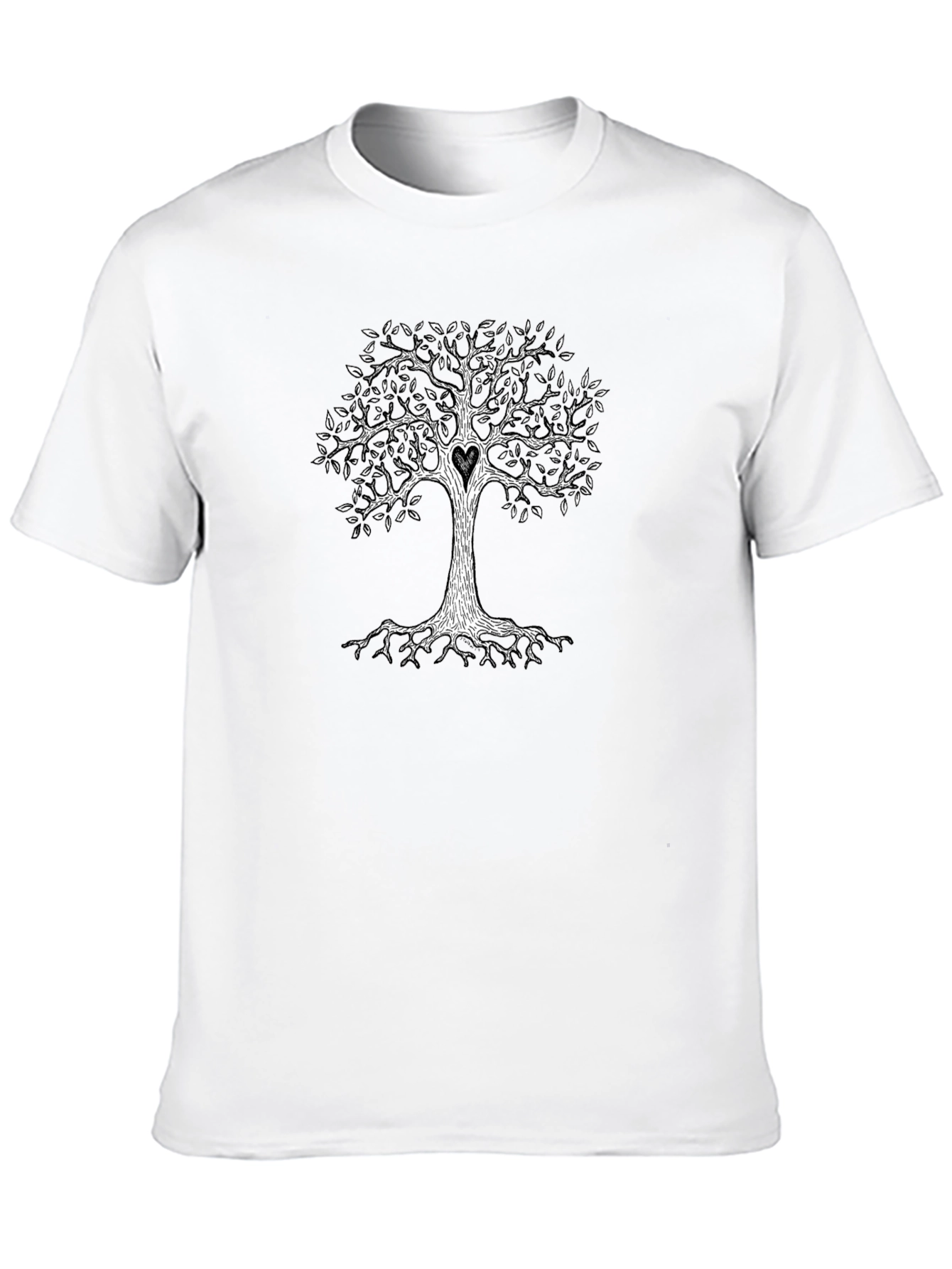 Tree of Life Heart Graphic Tee - Black