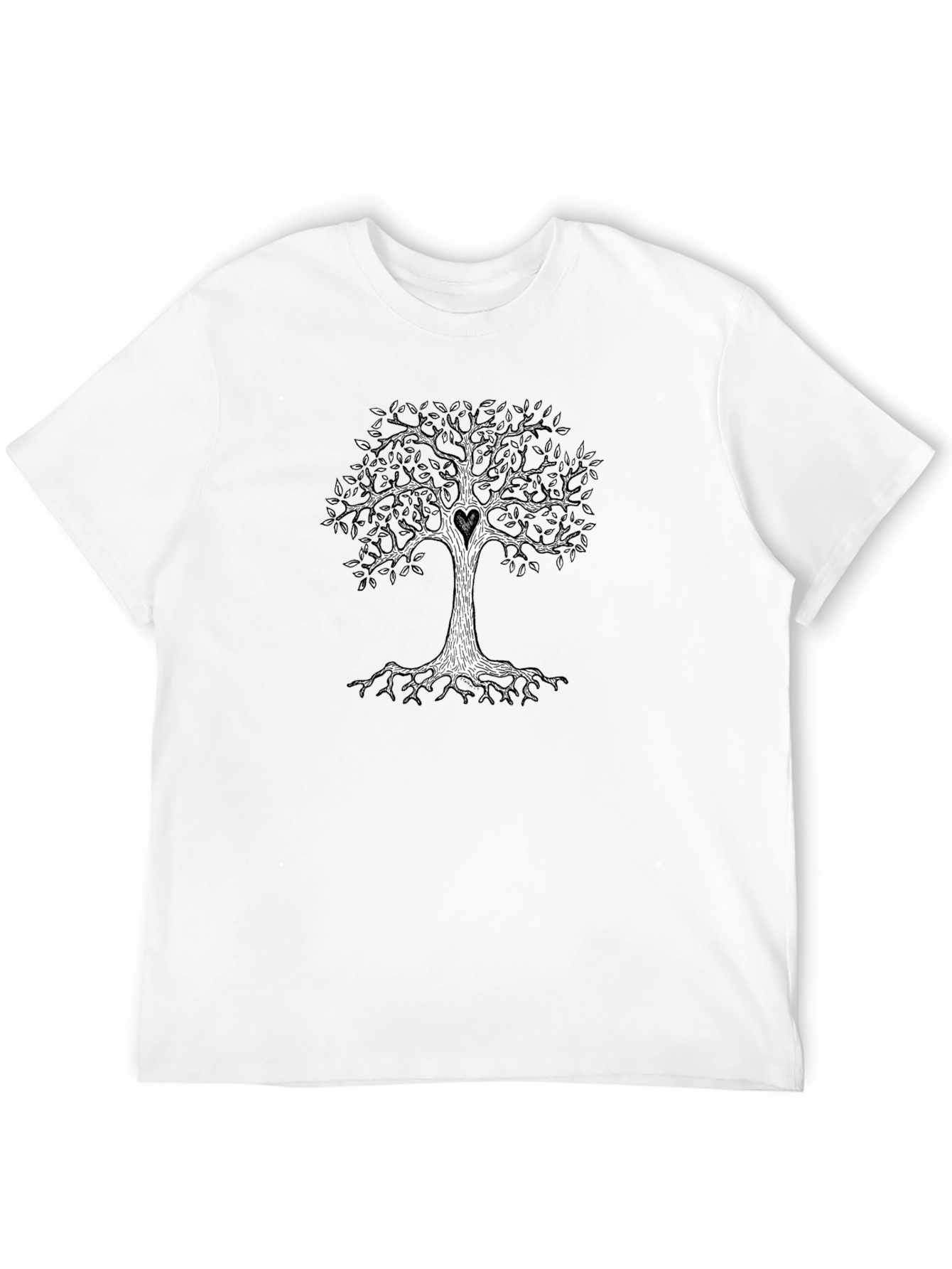 Tree of Life Heart Graphic Tee - Black