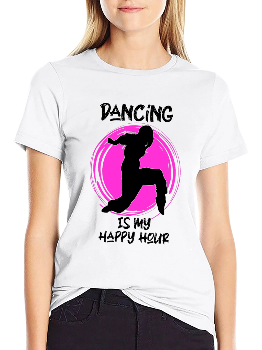 Dancing is my Happy Hour Black T-Shirt