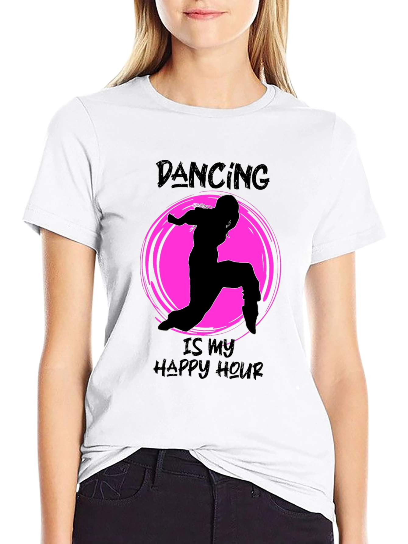 Dancing is my Happy Hour Black T-Shirt