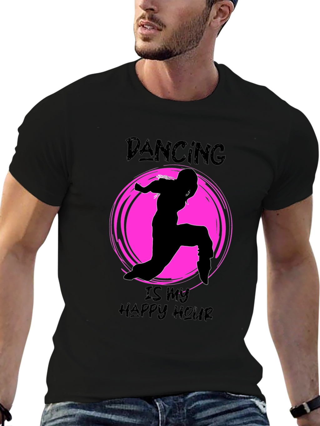 Dancing is my Happy Hour Black T-Shirt