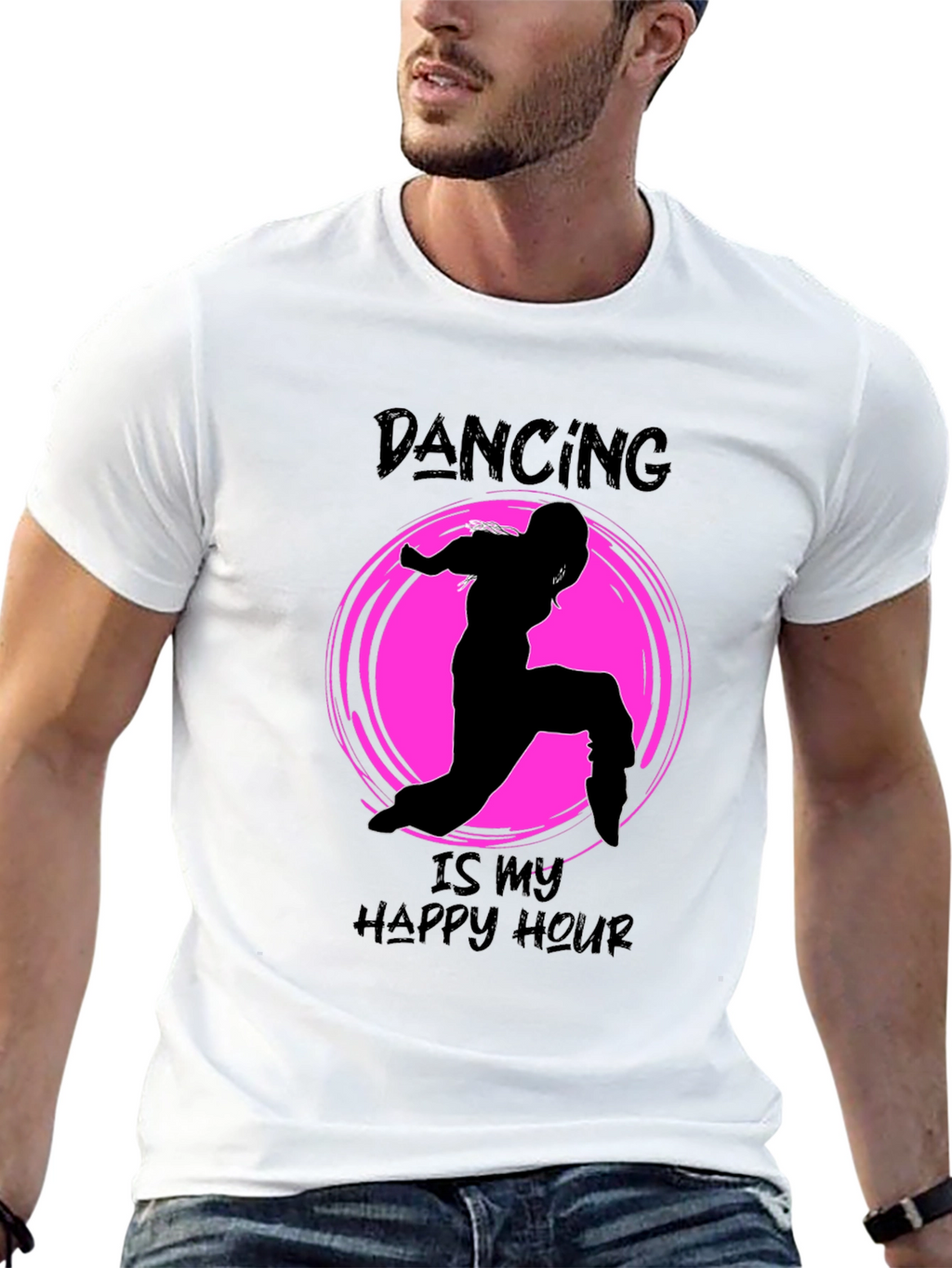 Dancing is my Happy Hour Black T-Shirt